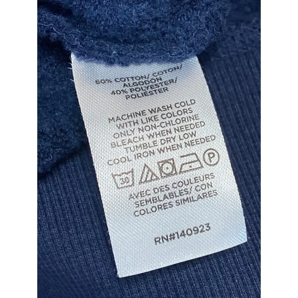 LOFT Women's Blue Crewneck Short Puff Sleeve Knit Sweater Blouse Top Size M